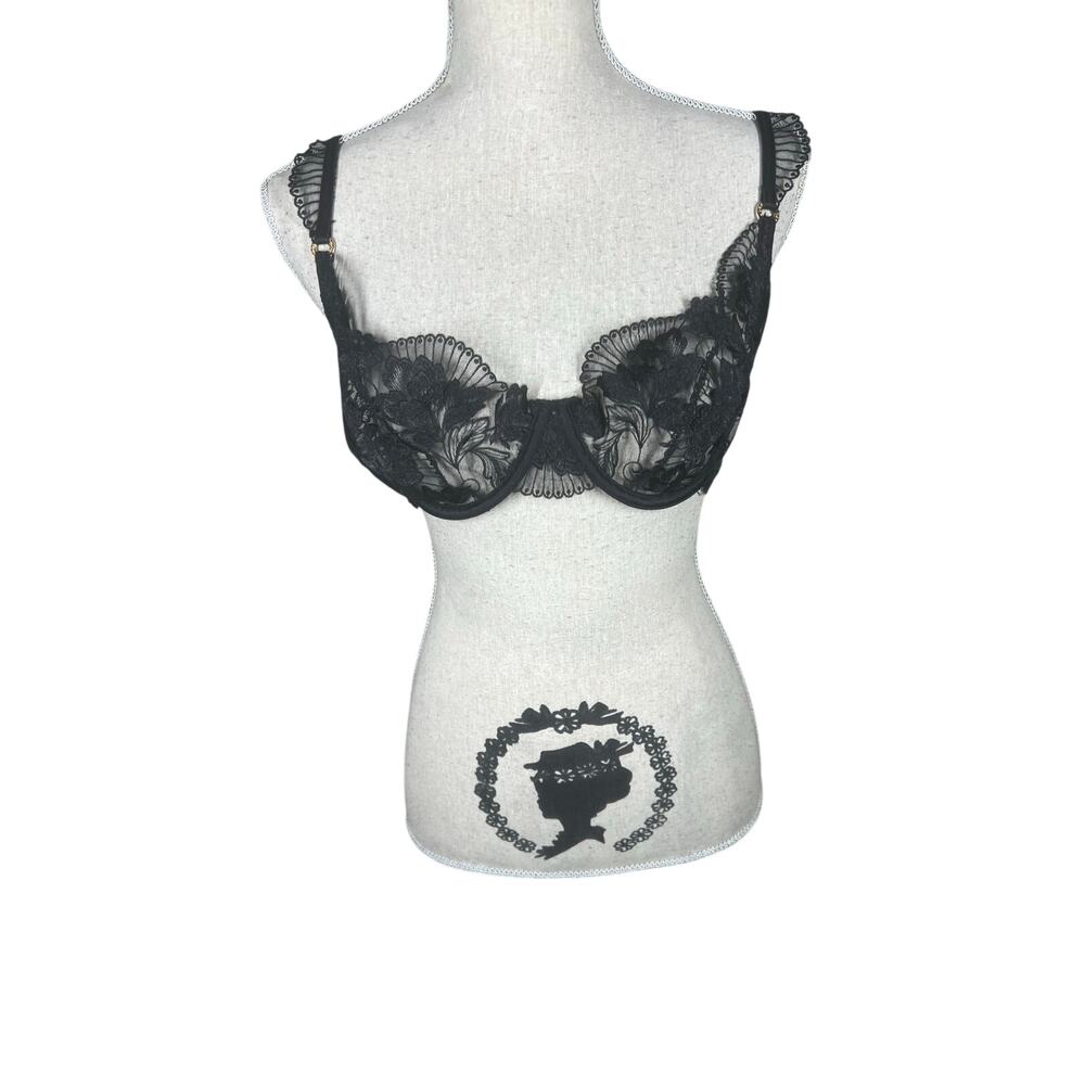 Bluebella Gabriella Floral Embroidered Underwire Bra – Black | US 36DD/E | NWT - Picture 4 of 6